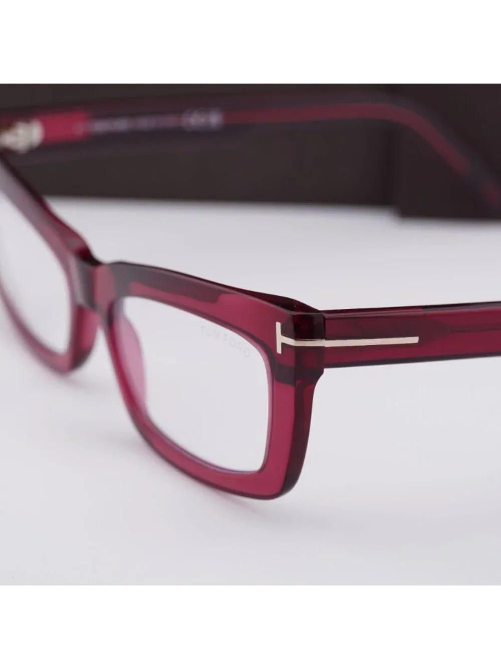 Tom Ford FT5966-B 075 Rectangle Eyeglasses 55mm - Shiny Fuchsia